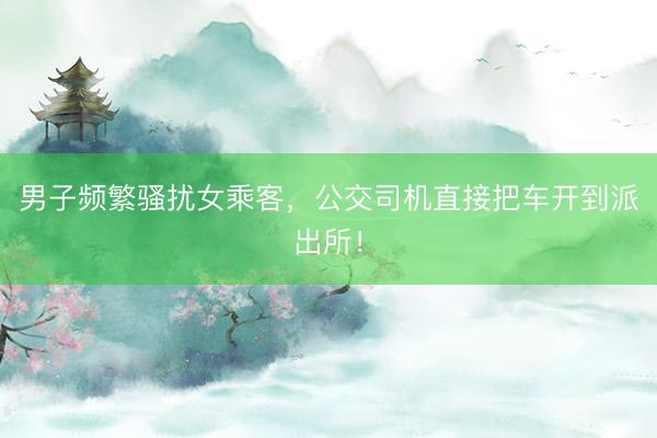 男子频繁骚扰女乘客，公交司机直接把车开到派出所！