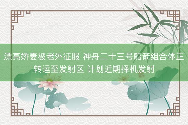 漂亮娇妻被老外征服 神舟二十三号船箭组合体正转运至发射区 计划近期择机发射