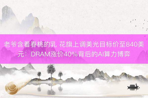 老爷含着春桃的乳 花旗上调美光目标价至840美元：DRAM涨价40%背后的AI算力博弈