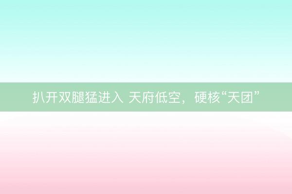扒开双腿猛进入 天府低空，硬核“天团”