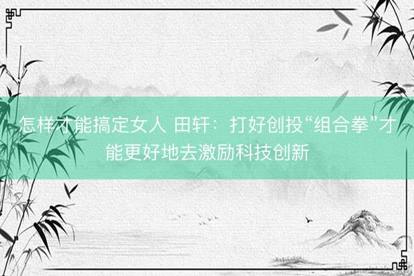 怎样才能搞定女人 田轩：打好创投“组合拳”才能更好地去激励科技创新