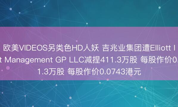 欧美VIDEOS另类色HD人妖 吉兆业集团遭Elliott Investment Management GP LLC减捏411.3万股 每股作价0.0743港元