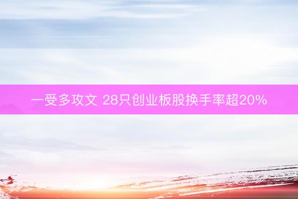 一受多攻文 28只创业板股换手率超20%