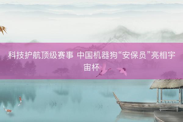 科技护航顶级赛事 中国机器狗“安保员”亮相宇宙杯
